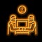 theft crime neon glow icon illustration