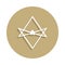 Thelema Unicursal hexagram sign icon in badge style. One of religion symbol collection icon can be used for UI, UX