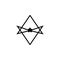 Thelema Unicursal hexagram sign icon. Element of religion sign icon for mobile concept and web apps. Detailed Thelema Unicursal he