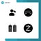 Thematic Vector Solid Glyphs and Editable Symbols of tag, power, work, hang up, zcash