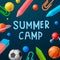 Themed Summer Camp 2016 poster, sport games