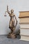 themis goddess of justice statuette, symbol of law with scales and sword in his hands