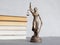 themis goddess of justice statuette, symbol of law with scales and sword in his hands