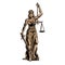 Themis goddess sculpture. Justice with scales and sword in hands. Vector illustration.