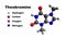 Theobromine 3D chemical formula