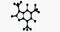 Theobromine molecule as an atomic model