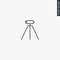 Theodolite on tripod, geological survey, engineering, geodetic equipment, geology research, linear style sign for mobile concept