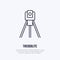 Theodolite on tripod. Geological survey, engineering vector