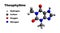 Theophylline 3D chemical formula