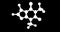 Theophylline molecule, rotating seamless loop, 3d animation, 4k 30fps