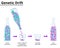 Theory of genetic drift. Bottleneck effect.