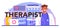 Therapist typographic header. Healthcare, modern medicine treatment