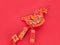 There are fish pendants every year.The Chinese characters in the picture mean `happiness`