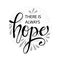 There is always hope. Hand drawn calligraphy