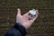 There are lot of rubbish when inspecting a populated field with spring rows of wheat. Archaeologically valuable shards of ceramics