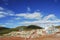 There are many beautiful prayer flags on the top of the mountain