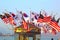 There are many flag ferry to Nami Island, Korea