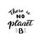 There is no planet B hand written quote. Modern eco friendly poster. Zero waste, save the planet concept.