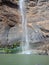 there is a rainbow at cikanteh waterfall, sukabumi, west java