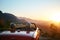 Theres always time for a new adventure. a senior couple enjoying the sunset during a roadtrip.