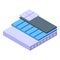 Thermal floor icon isometric vector. Climate tile layer