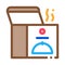 Thermal food box icon vector outline illustration