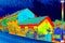 Thermal image on House