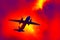Thermal image of a night battle-plane