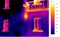 Thermal image photo, building color scale