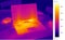 Thermal image photo, laptop color scale