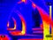 Thermal image of ruins