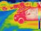 Thermal image showing parked cars at town parking a lot of