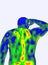 Thermal imaging men`s back