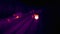 Thermal imaging view of highway road with moving cars. Infrared, thermal, night vision imaging