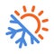 Thermal insulation icon. Temperature Vector symbol illustration