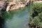 Thermal lake on the southern coast of mainland Greece. 06. 20. 2014. Active recreational rest in the waters of hot springs of the