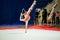 Thermal packaging for food deliverythe girl performs at rhythmic gymnastics competitions