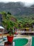 Thermal Springs Complex next to Tungurahua volcano in Banos, Ecuador