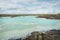 Thermal springs with emerald water. Iceland.