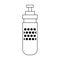 Thermo bottle cartoon isolated in black and white