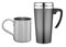 Thermo tumbler mockup. Travel mug Metal coffee cup