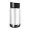 Thermo water bottle, realistic vector mockup. Sports flask. Stainless steel travel mug, mock-up. Template