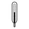Thermometer. Baby icon on a white background, line design