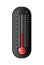 Thermometer black. Vector