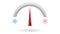 Thermometer. Cold and hot level of temperature. Animated meter video