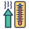 Thermometer heat Isolated Vector Icon that can be easily modified or edit