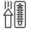 Thermometer heat Isolated Vector Icon that can be easily modified or edit