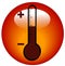 Thermometer icon or button