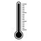 Thermometer icon. Goal flat vector illustration on isolated background