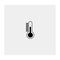 Thermometer icon. Gray background. Vector illustration.